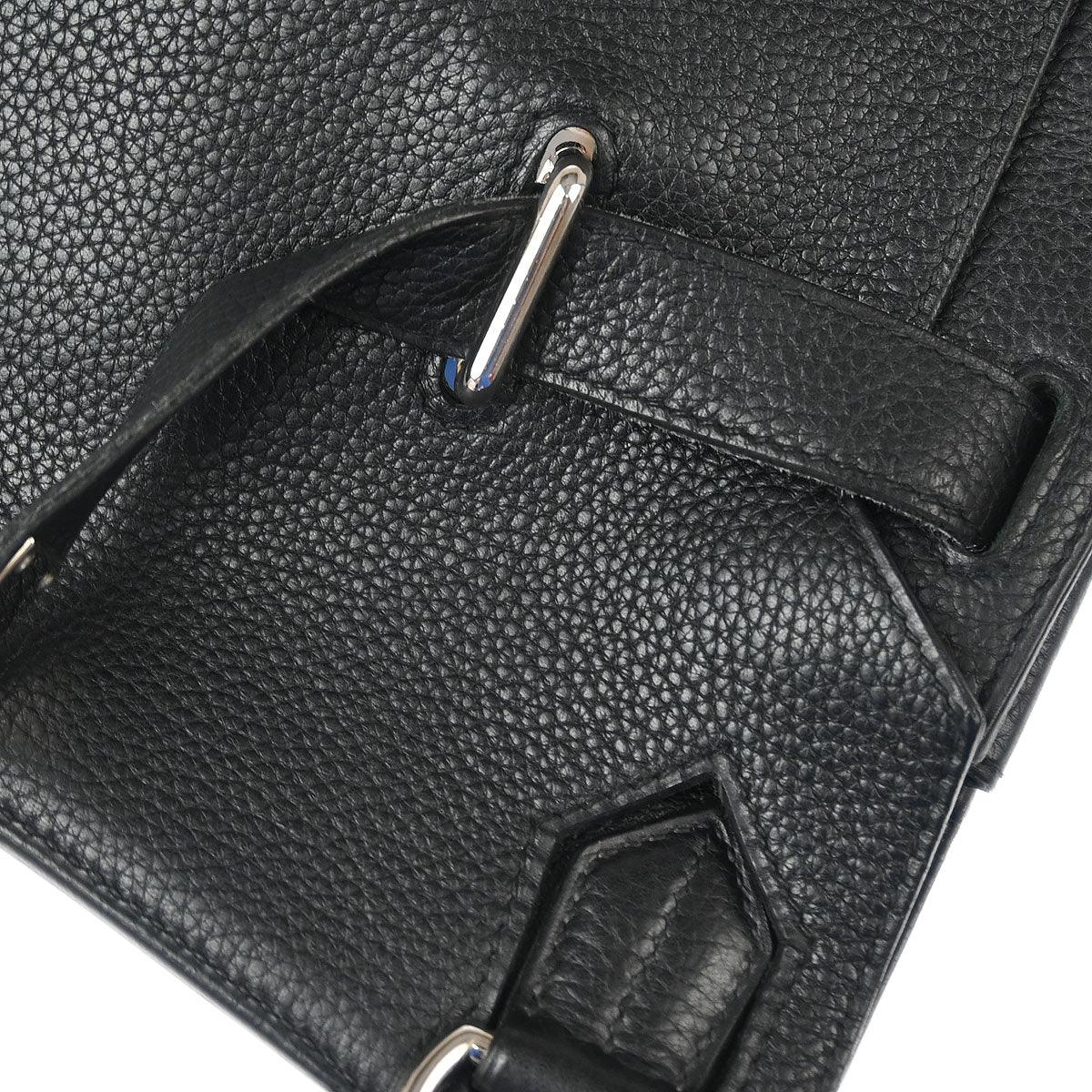 Hermes 2008 Black Taurillon Clemence Jypsiere 37 Shoulder Bag