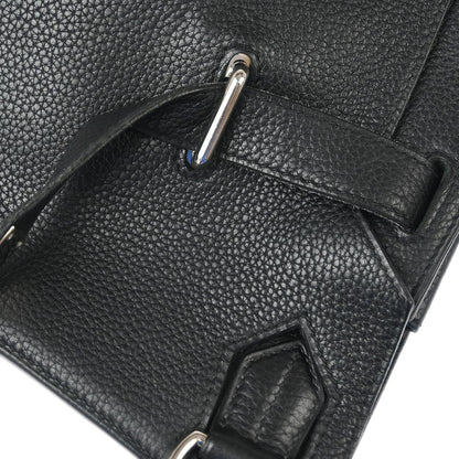 Hermes 2008 Black Taurillon Clemence Jypsiere 37 Shoulder Bag