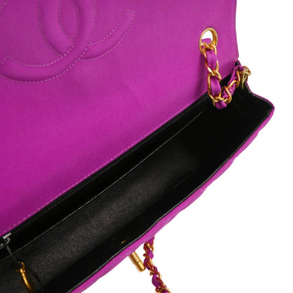 Chanel 1994-1996 Purple Nylon Shoulder Bag