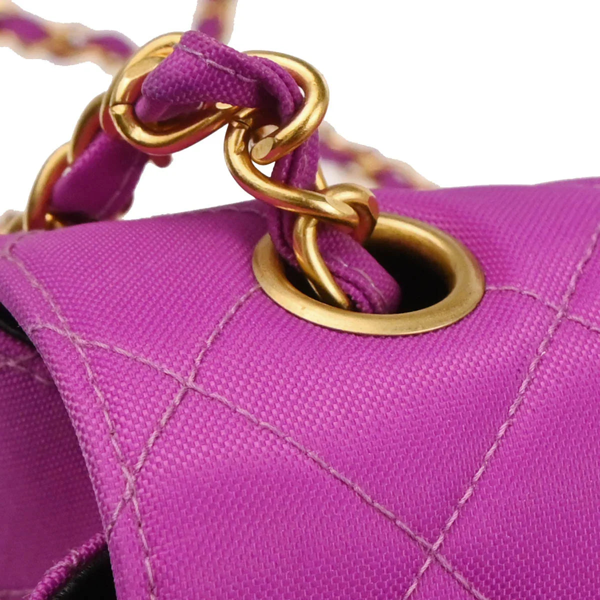 Chanel 1994-1996 Purple Nylon Shoulder Bag