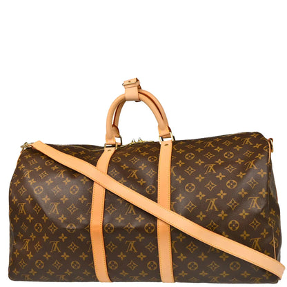 Louis Vuitton 2004 Monogram Keepall Bandouliere 55 Duffle Bag M41414