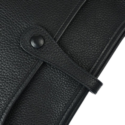Hermes 2006 Black Taurillon Clemence Evelyne 2 PM Shoulder Bag