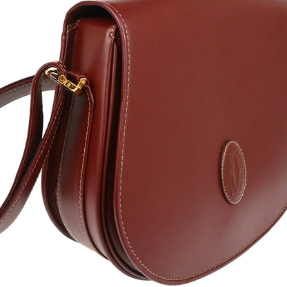 Cartier Bordeaux Leather Must de Cartier Shoulder Bag