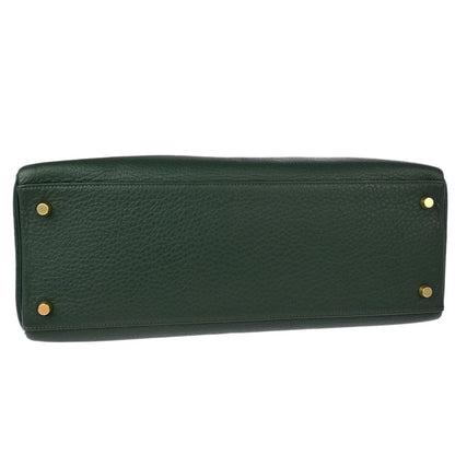 Hermes 2003 Vert Fonce Taurillon Clemence Kelly 35 Retourne 2way Shoulder Handbag
