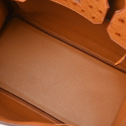 Hermes * 2007 Cognac Ostrich Birkin 30 Handbag