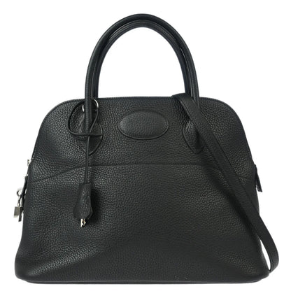 Hermes 2005 Black Taurillon Clemence Bolide 31 2way Handbag
