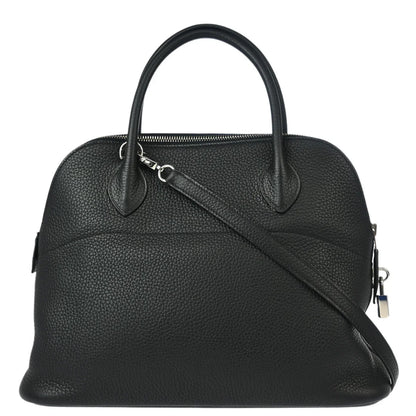 Hermes 2005 Black Taurillon Clemence Bolide 31 2way Handbag