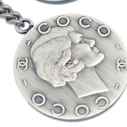 Chanel Silver Medallion Key Holder Small Good 08A