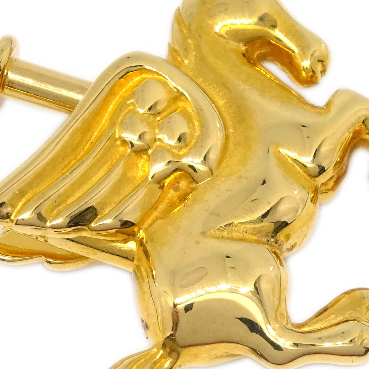 Hermes 1993 Le Cheval Pegasus Cadena Gold Small Good