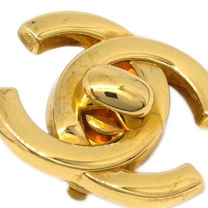 Chanel CC Turnlock Earrings Clip-On Gold Small 95A