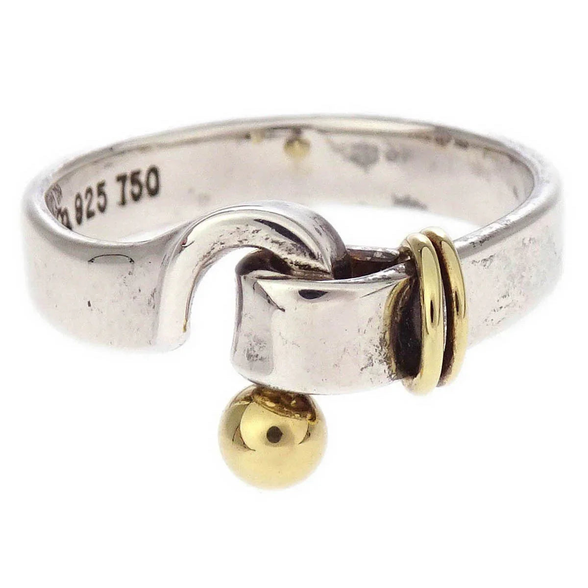 Tiffany & Co. Ring Hook & Eye Silver Gold Ag925 Au750 #58
