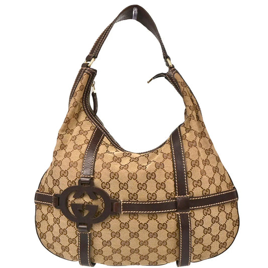 Gucci Beige GG Hobo Handbag