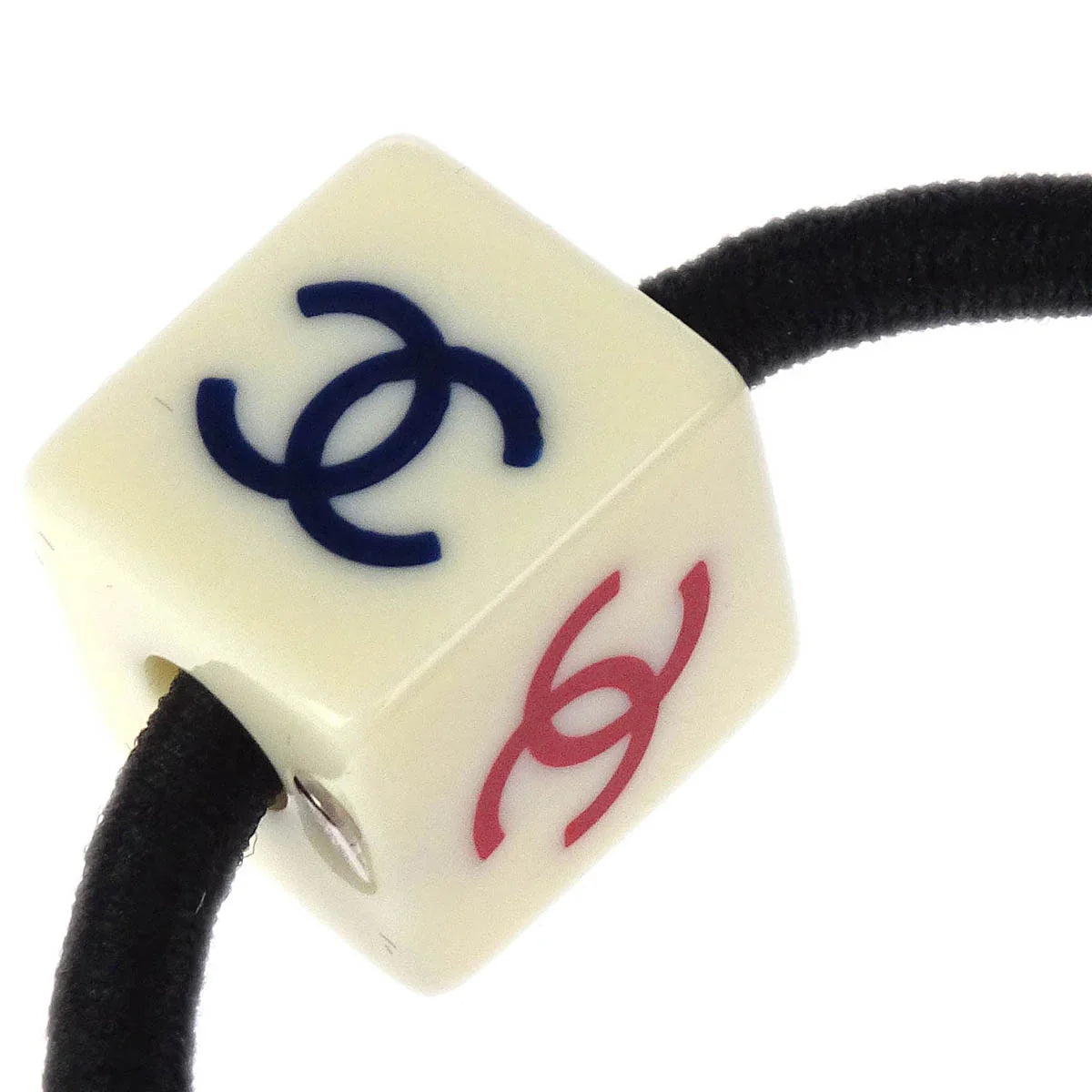 Chanel Hair Band Hair Accessories Black White 04P