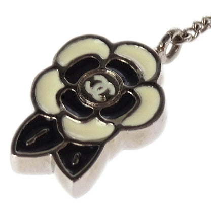 Chanel Silver CC Camellia Chain Pendant Necklace 05P