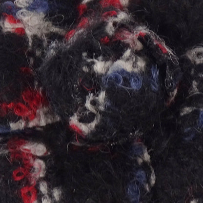 Chanel Flower Brooch Pin Black Tweed