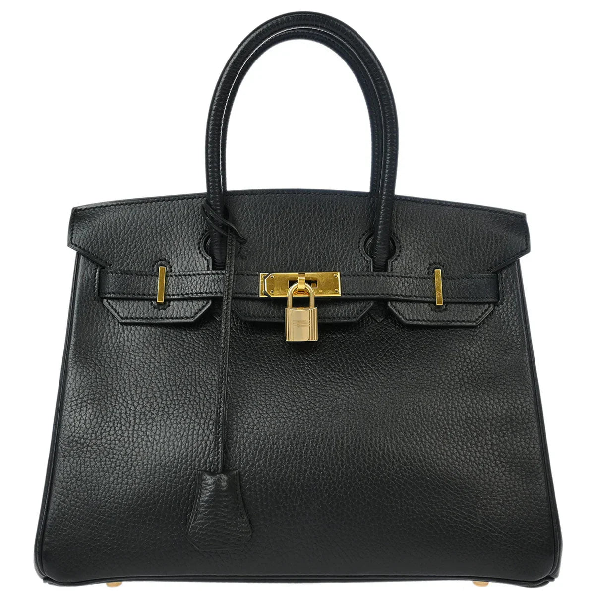Hermes 1998 Black Ardennes Birkin 30 Handbag
