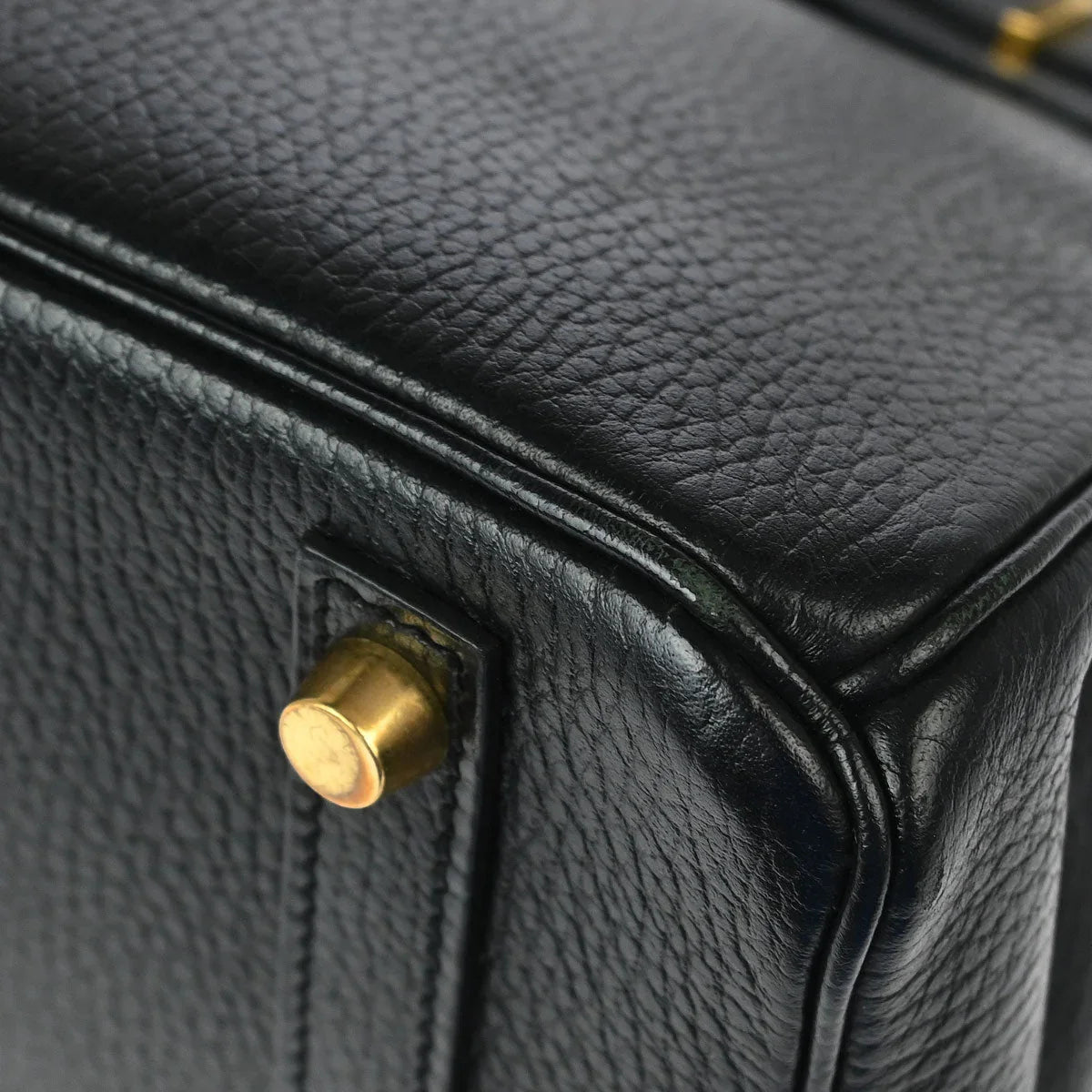 Hermes 1998 Black Ardennes Birkin 30 Handbag