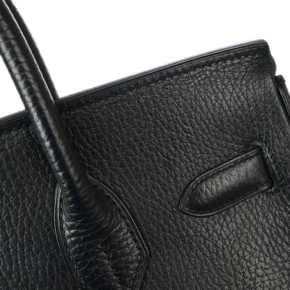 Hermes 1998 Black Ardennes Birkin 30 Handbag