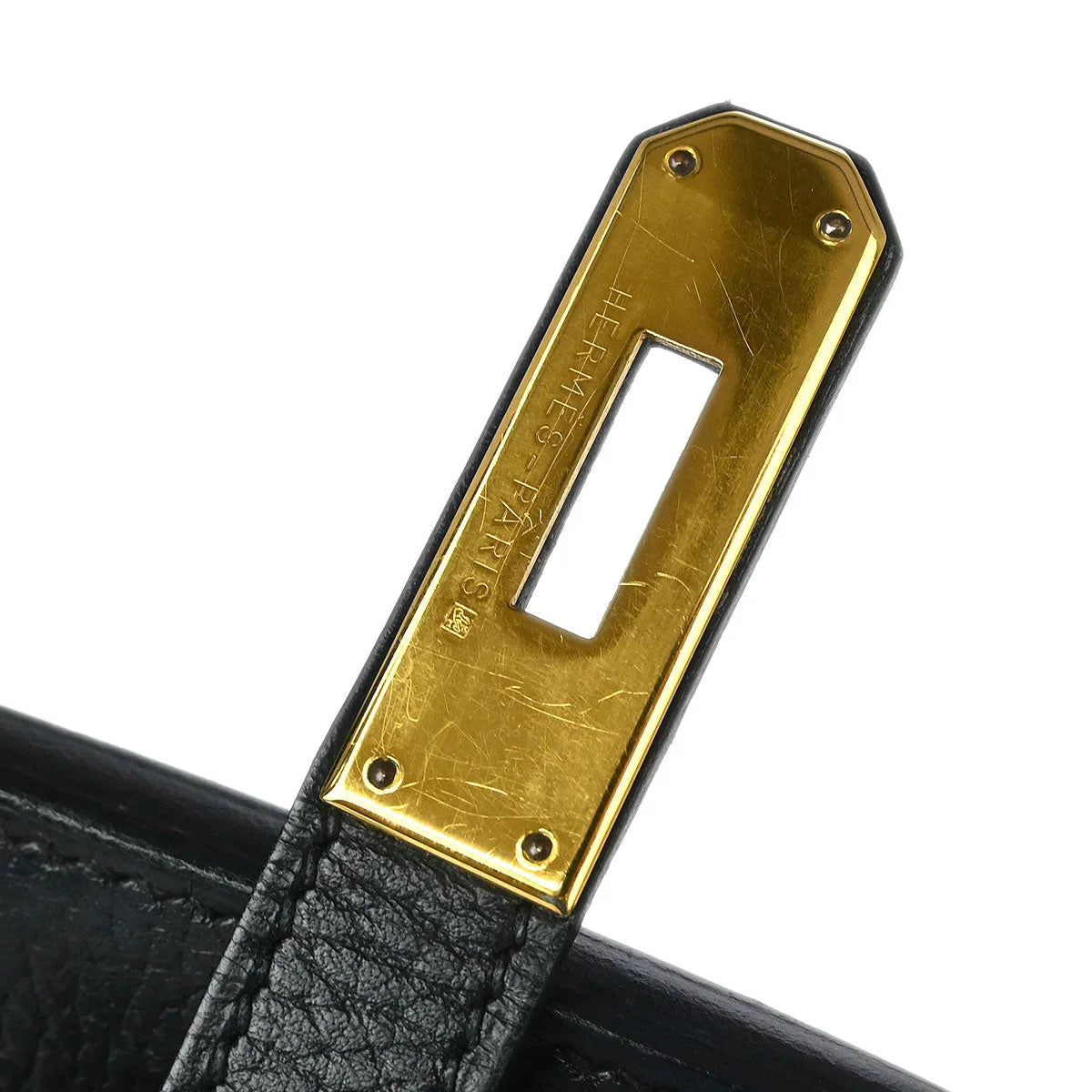 Hermes 1998 Black Ardennes Birkin 30 Handbag