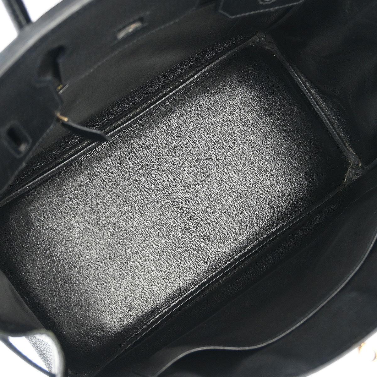 Hermes 1998 Black Ardennes Birkin 30 Handbag