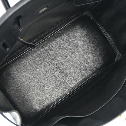 Hermes 1998 Black Ardennes Birkin 30 Handbag