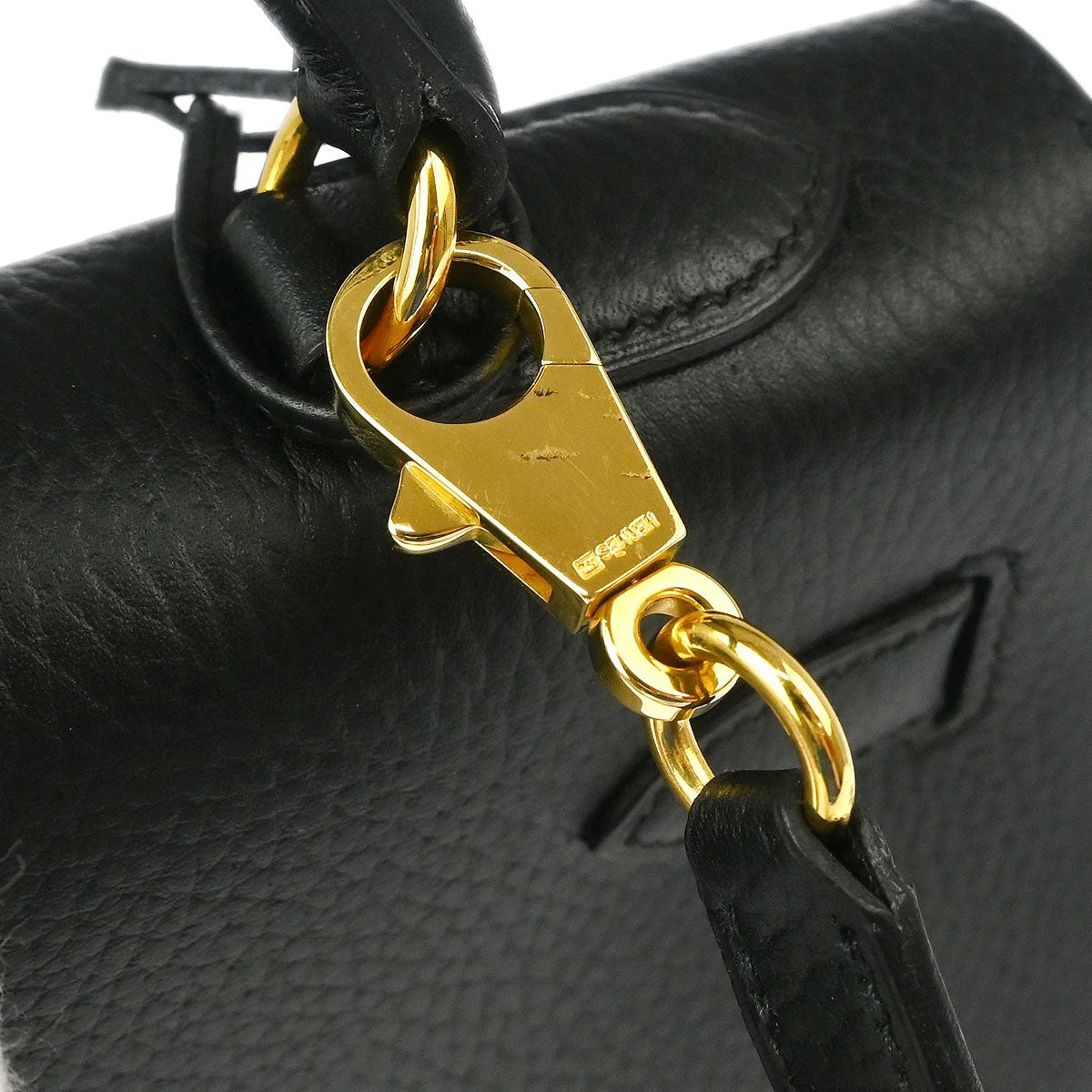 【希少】HERMES ヴィンテージ ベルト OI刻印 ブラック　1970年代 r009508-1.jpg