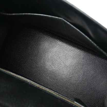 Hermes 1994 Black Ardennes Kelly 28 Sellier 2way Shoulder Handbag