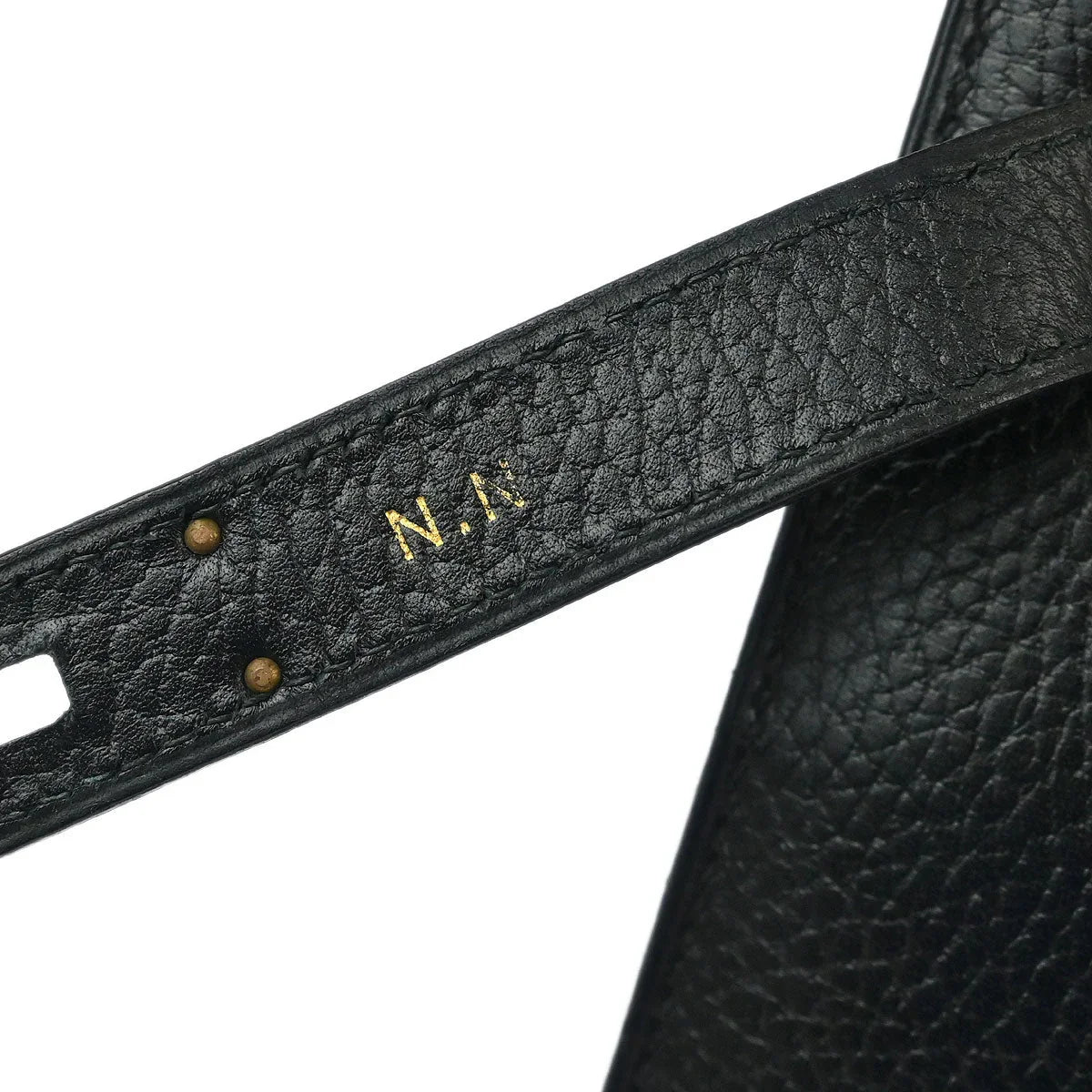 Hermes 1994 Black Ardennes Kelly 28 Sellier 2way Shoulder Handbag