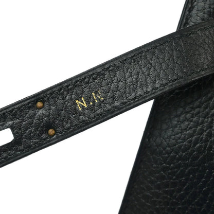 Hermes 1994 Black Ardennes Kelly 28 Sellier 2way Shoulder Handbag