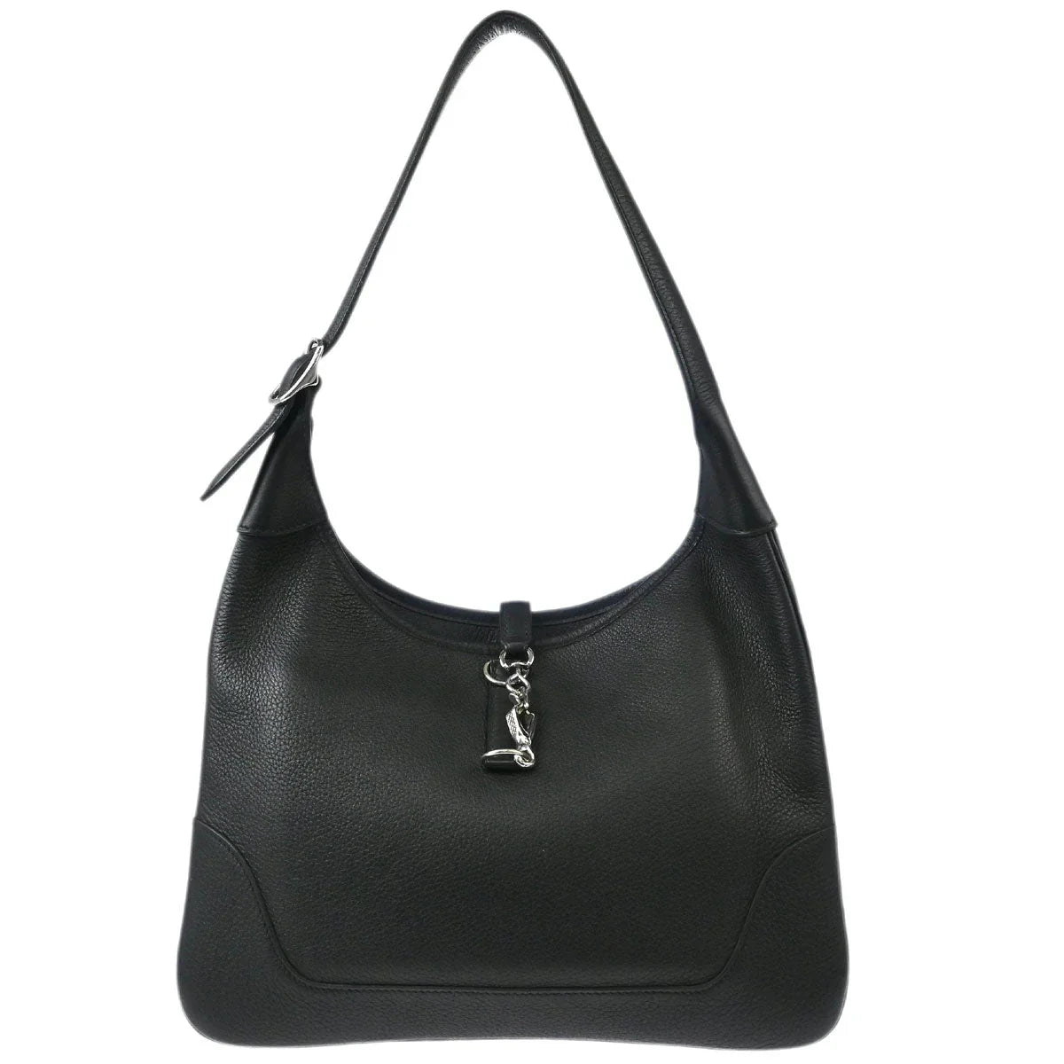 Hermes 2004 Black Taurillon Clemence Trim 31 Shoulder Bag