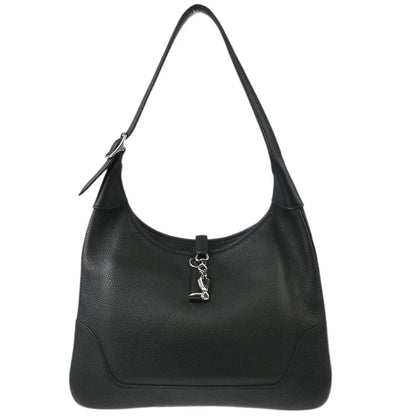 Hermes 2004 Black Taurillon Clemence Trim 31 Shoulder Bag