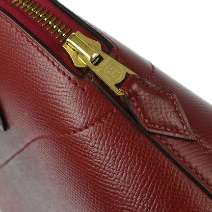 Hermes 1996 Rouge H Courchevel Bolide 27 2way Shoulder Handbag