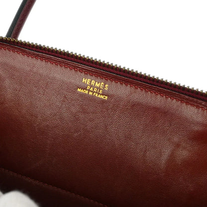 Hermes 1996 Rouge H Courchevel Bolide 27 2way Shoulder Handbag