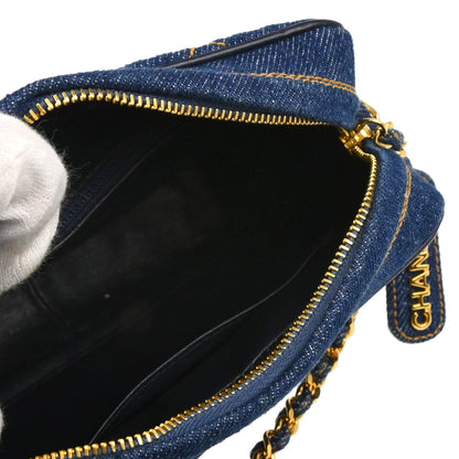 Chanel 1996-1997 Indigo Denim Camera Bag Mini Shoulder Bag