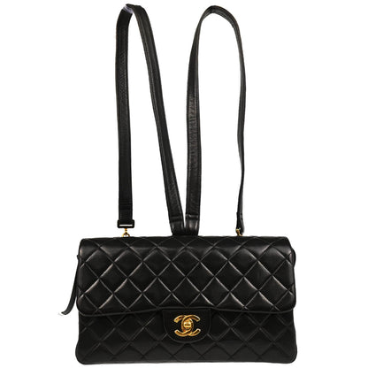 Chanel 1994-1996 Black Lambskin Backpack