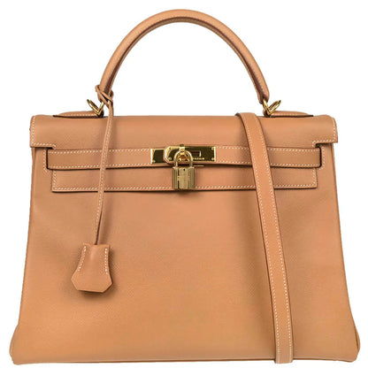 Hermes 2000 Natural Courchevel Kelly 32 Retourne 2way Shoulder Handbag