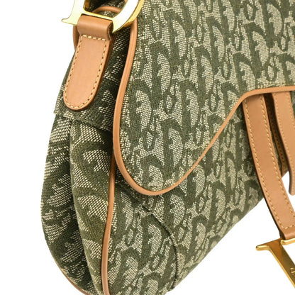 Christian Dior Green Trotter Saddle Handbag