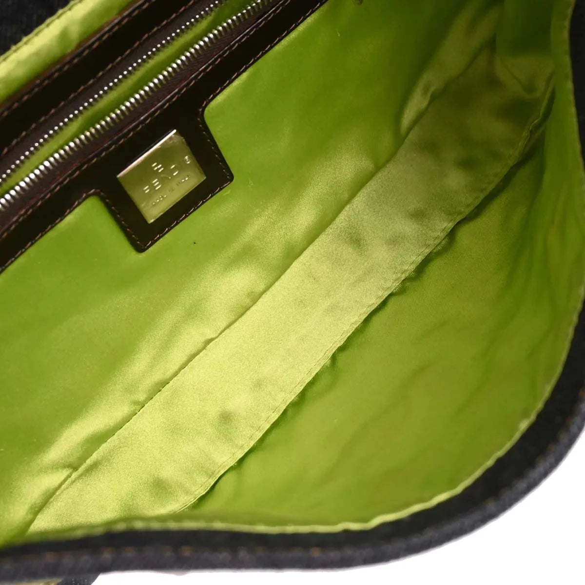 Fendi Navy Denim Baguette Handbag