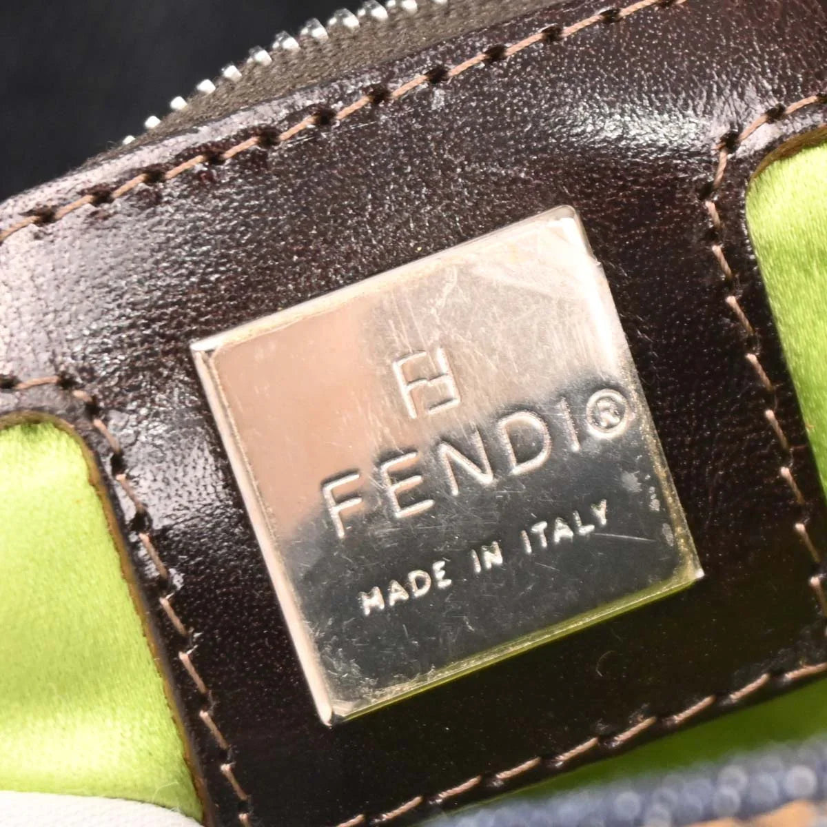 Fendi Navy Denim Baguette Handbag