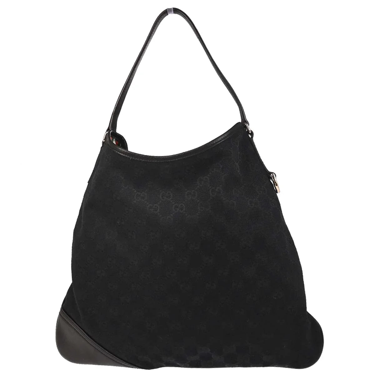 Gucci Black Canvas GG Interlocking Hobo Handbag