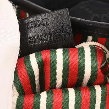 Gucci Black Canvas GG Interlocking Hobo Handbag