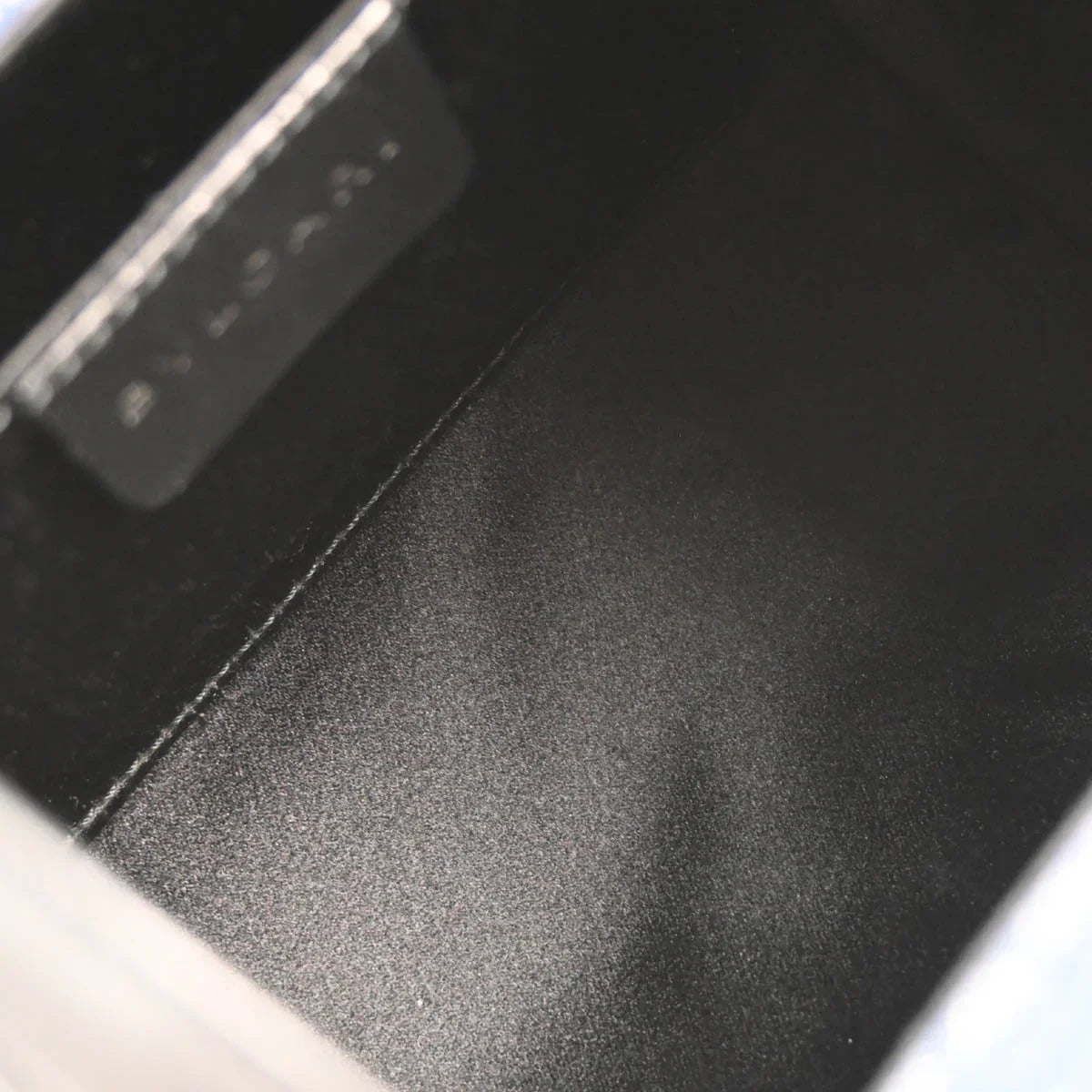 Bvlgari Blue Black Denim Logo Handbag