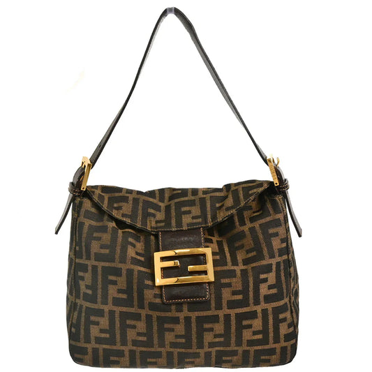 Fendi 1990s Brown Canvas Zucca Handbag