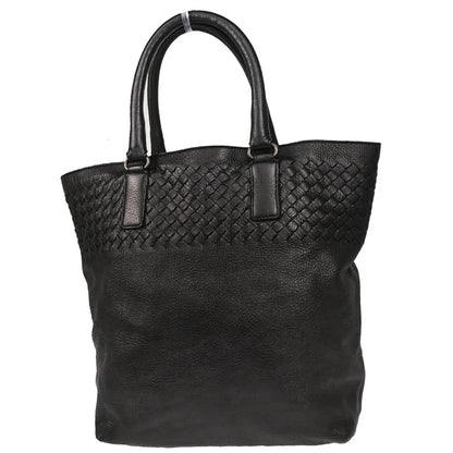 Bottega Veneta Black Intrecciato Tote Handbag