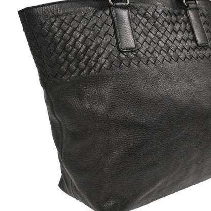 Bottega Veneta Black Intrecciato Tote Handbag