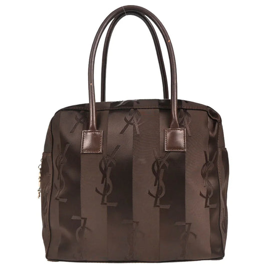 Yves Saint Laurent Brown Nylon Handbag