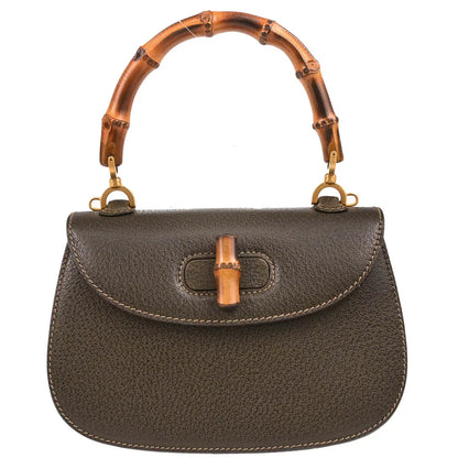 Gucci 1970-1990s Pigskin Bamboo Handbag