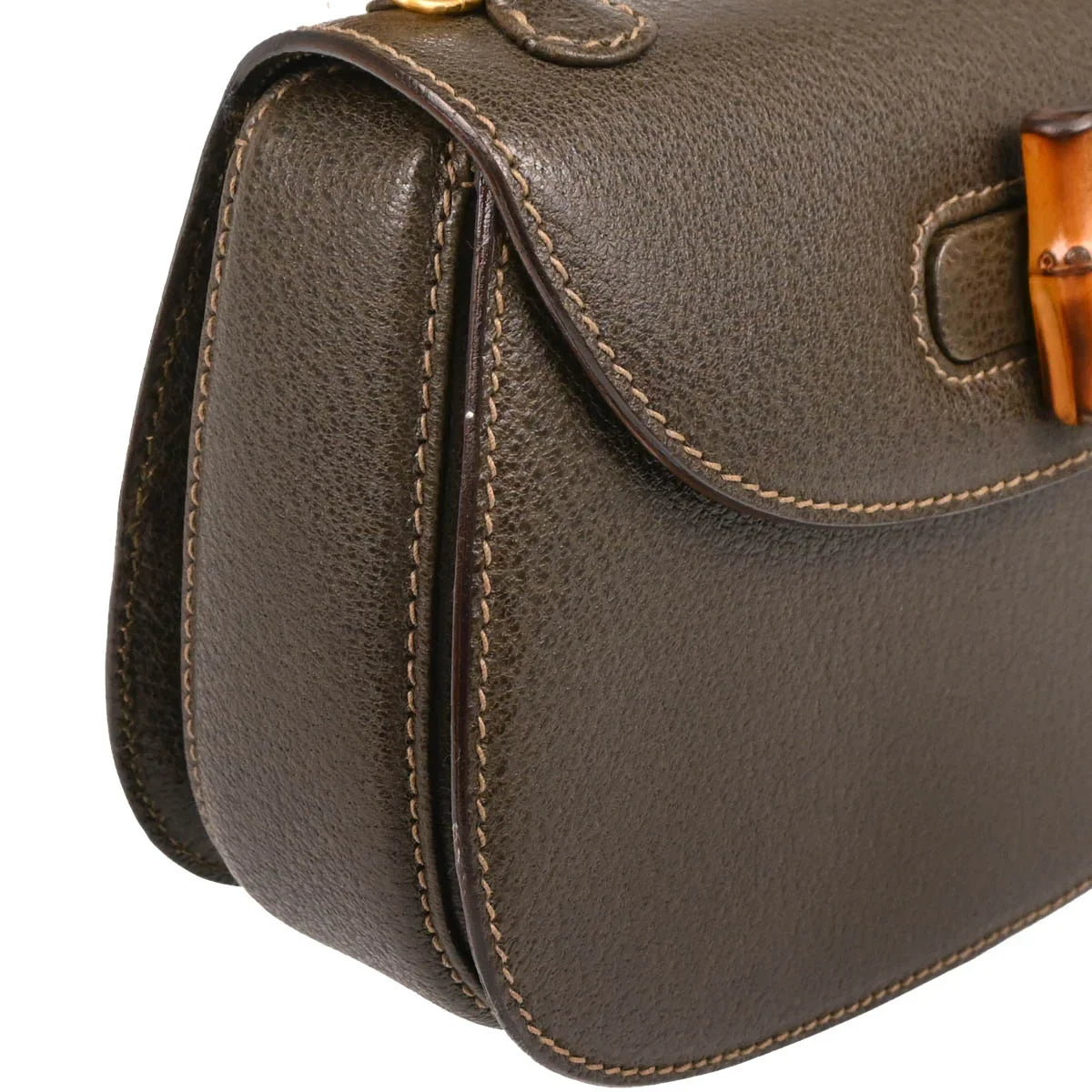 Gucci 1970-1990s Pigskin Bamboo Handbag