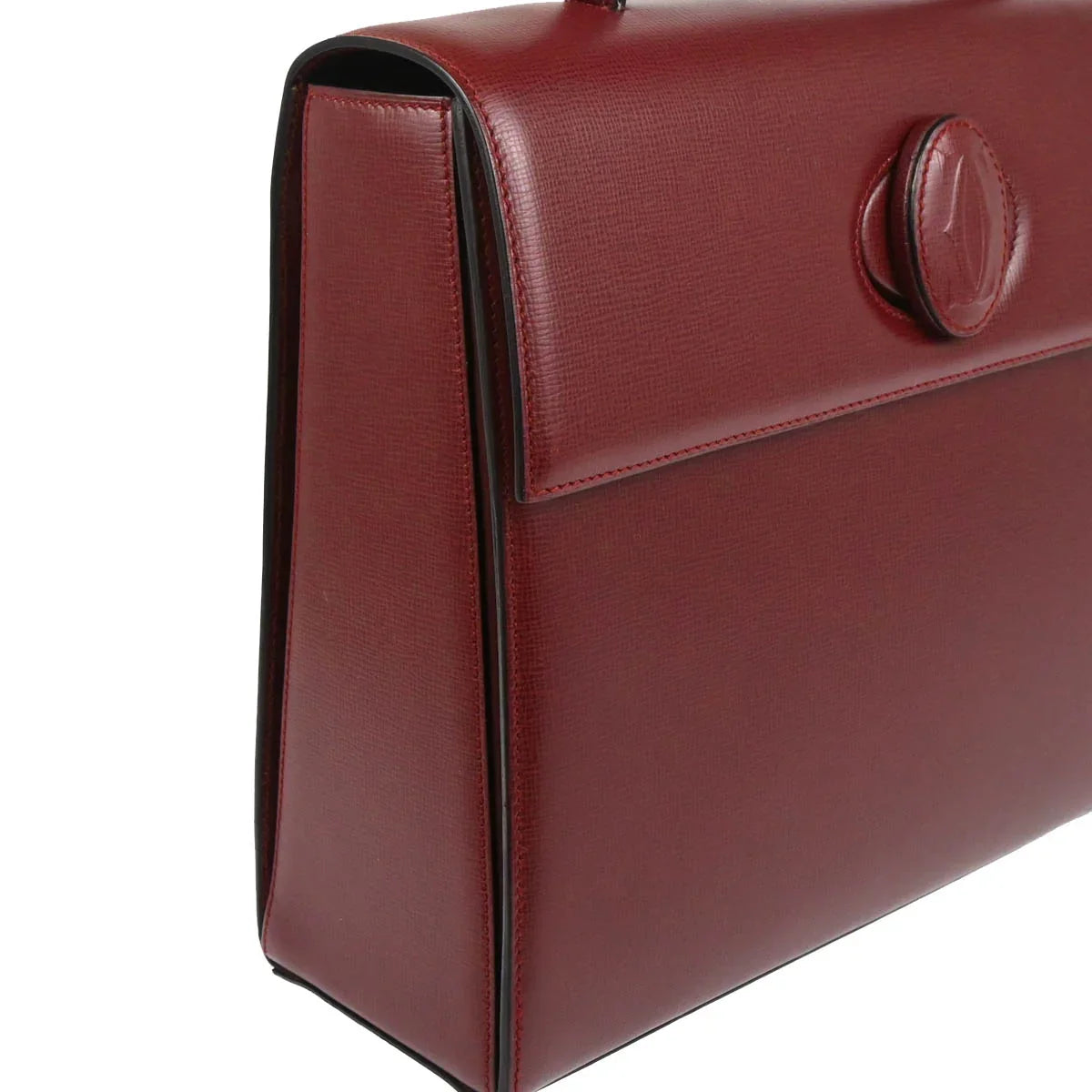 Cartier Bordeaux Leather Must de Cartier Handbag