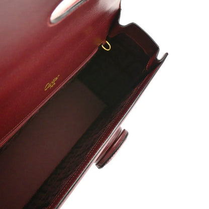 Cartier Bordeaux Leather Must de Cartier Handbag